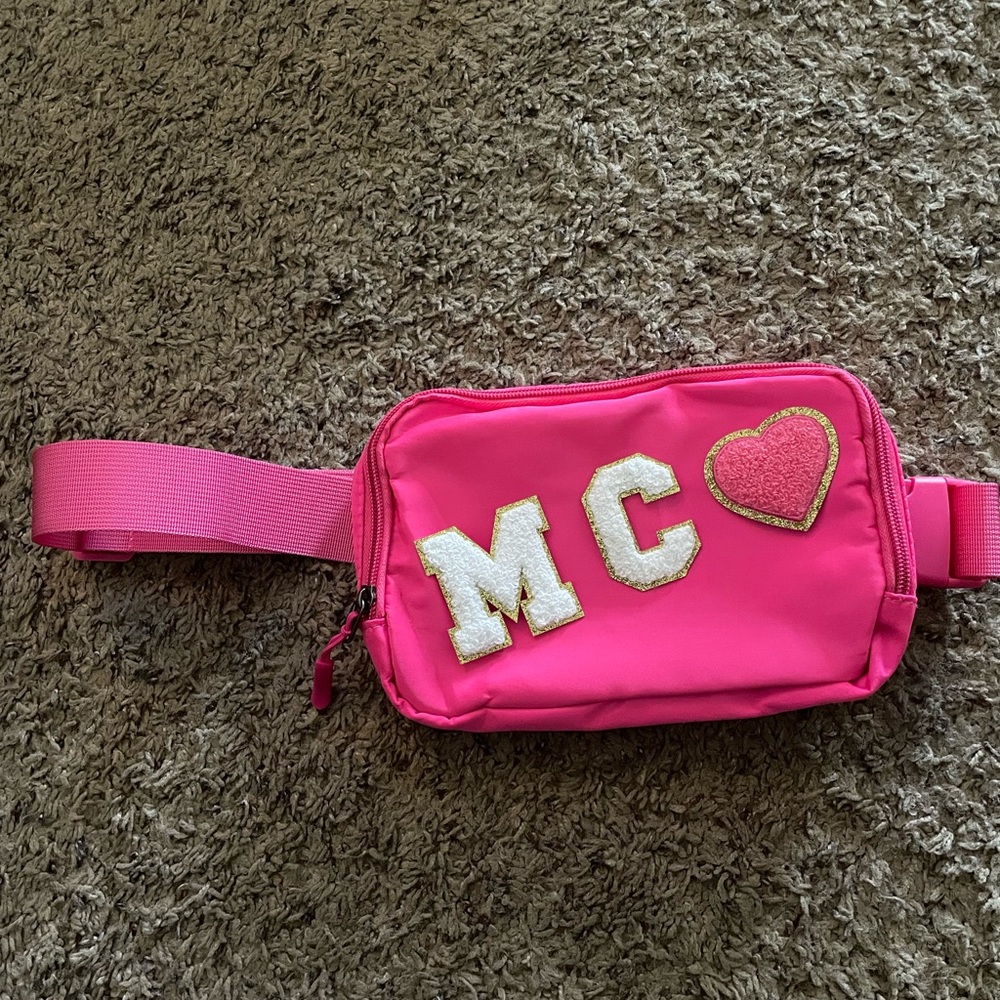 Custom Letters Hot Pink Belt Bag *Choose your letters*